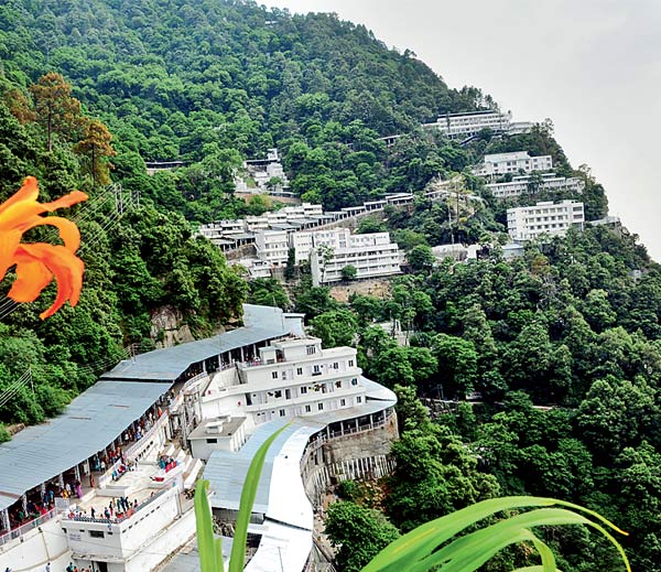 Vaishno Devi shrine area in the Trikuta hills